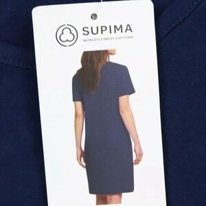 Lands' End Cotton Navy Sleep Shirt / House Dress